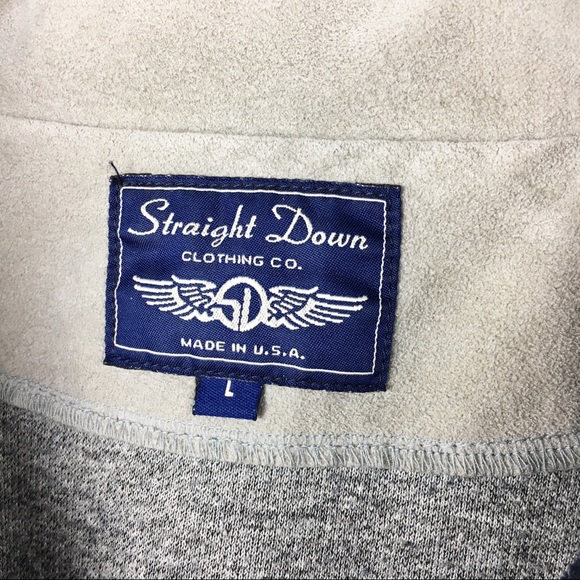 Straight Down Zip Up Pullover | Navy down Pullover - Picture 5 of 8